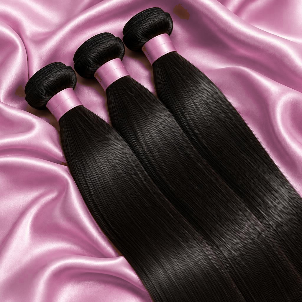 Straight sample hair bundles